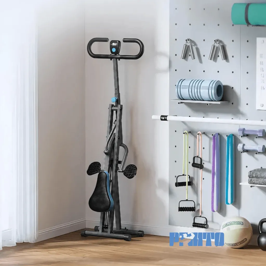 Aparelho Dobrável Squatter Fitness para Treinar em Casa - Azul - Imagem 12