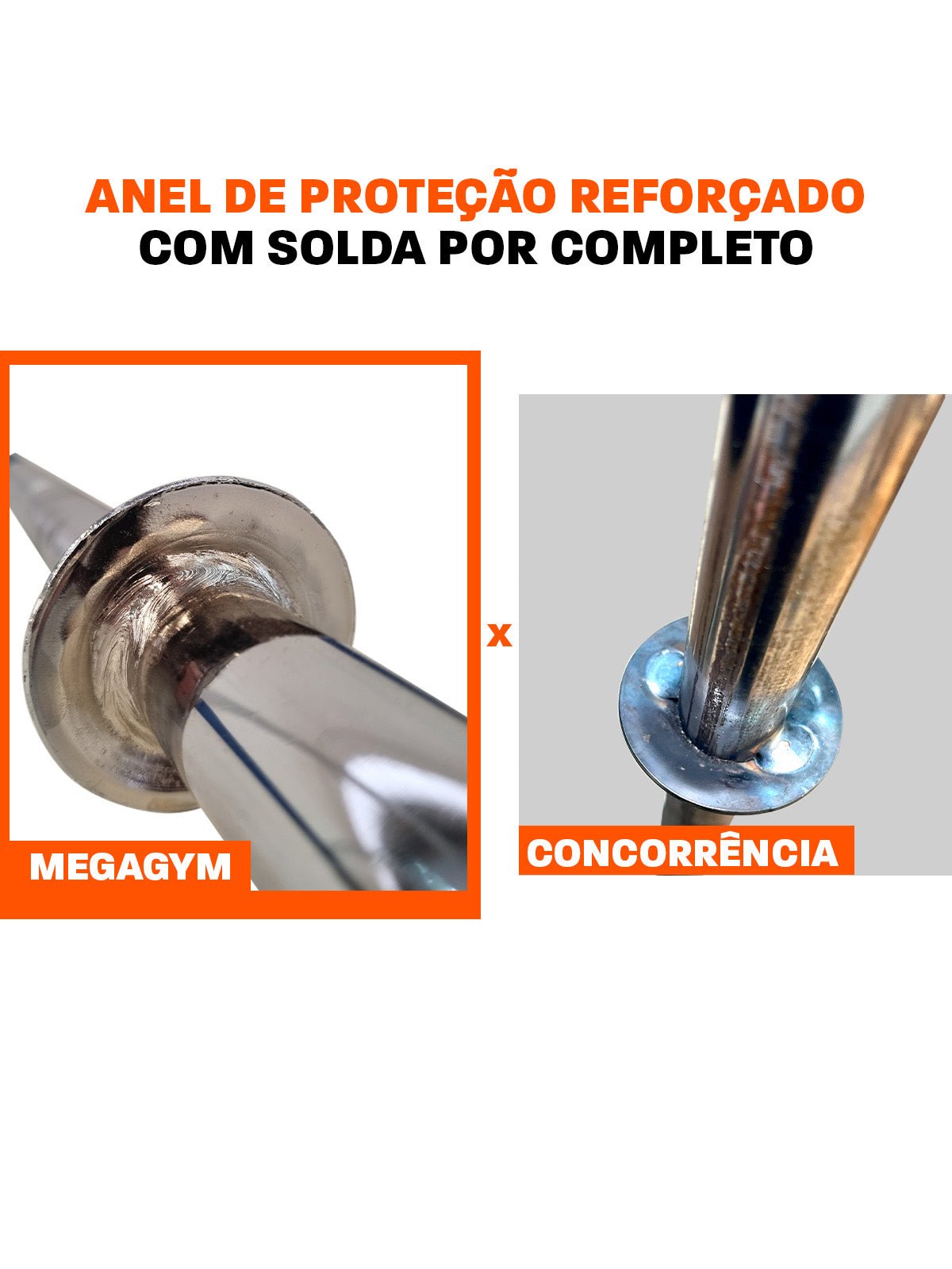 Barra Reta Maciça Cromada 28,57mm - Imagem 4