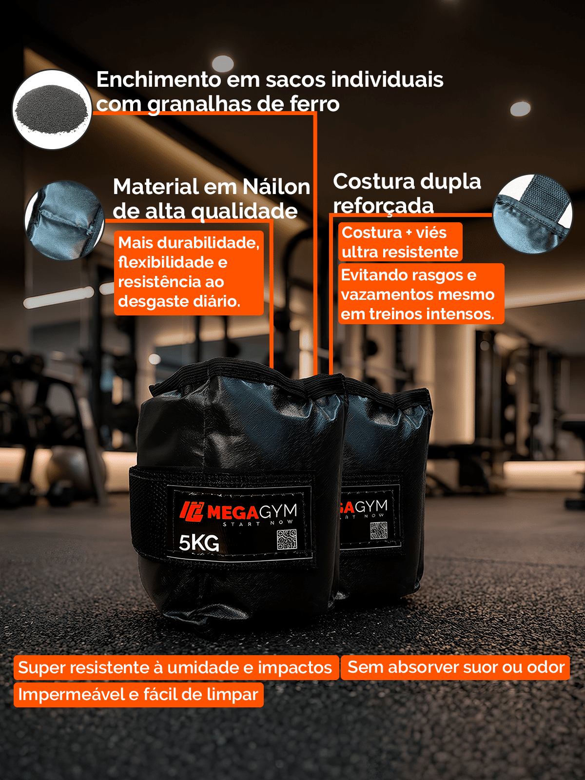 Caneleiras Tornozeleiras De Peso - Imagem 3