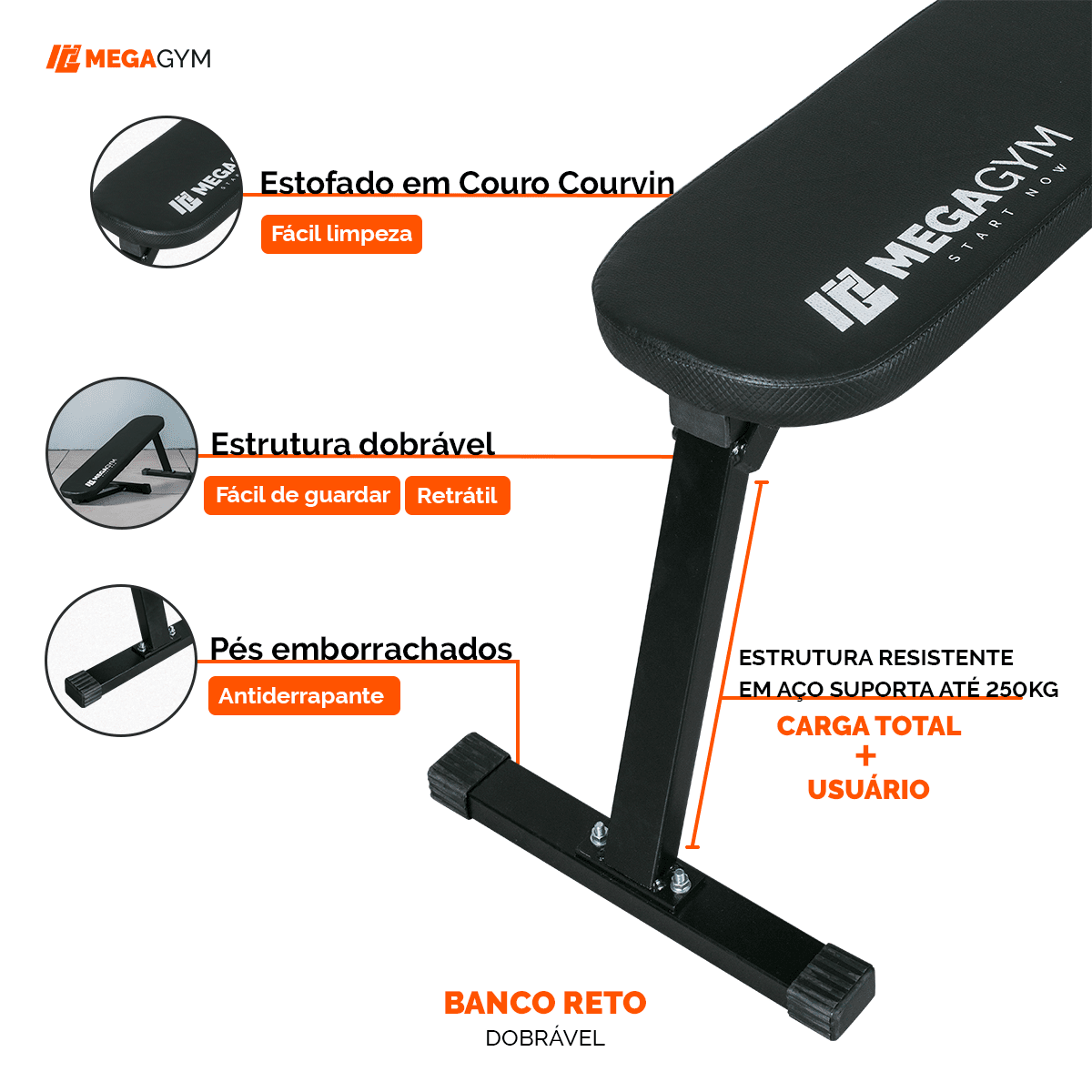 Banco Reto Dobrável - Imagem 2