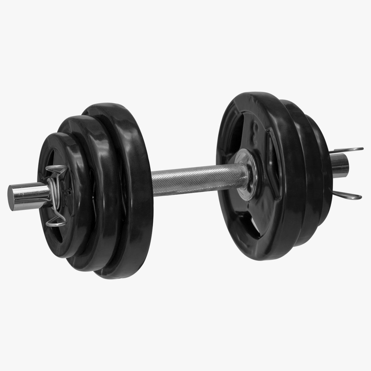 Kit Treino Com Par Halteres Barra 40cm + 24kg Anilhas Sport Emborrachadas - Imagem 2